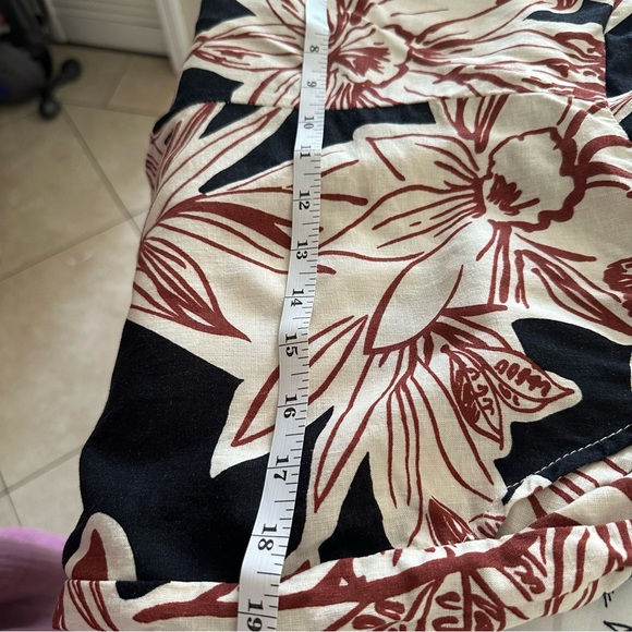 Rachel Zoe Floral Linen Blend – Size Small Wide-Leg Pants - Black&White - Picture 5 of 6